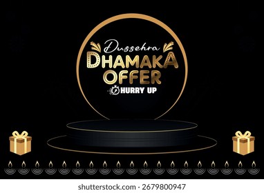 Dussehra Dhamaka Vektorhintergrund anbieten
