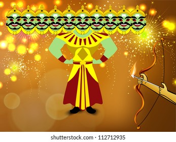 Dussehra festival background. EPS 10.