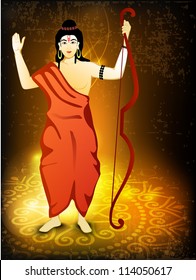 Dussehra festival background. EPS 10.