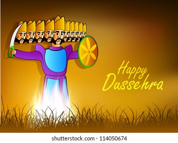 Dussehra festival background. EPS 10.