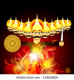 Dussehra festival background. EPS 10.