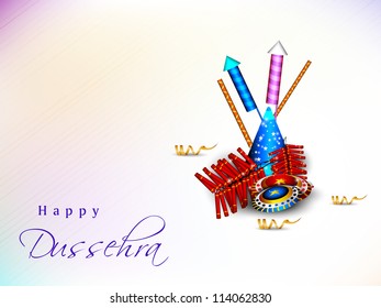 Dussehra festival background. EPS 10.