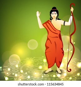 Dussehra festival background. EPS 10.