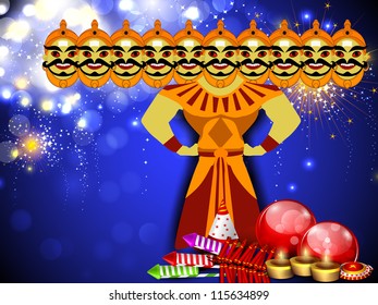 Dussehra festival background. EPS 10.