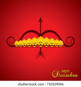 dussehra festival greeting or poster design stock vector