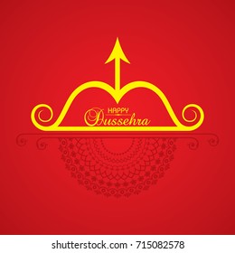 dussehra festival greeting or poster design stock vector