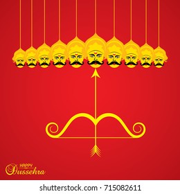 dussehra festival greeting or poster design stock vector