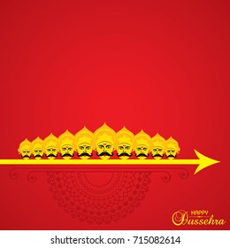 dussehra festival greeting or poster design stock vector