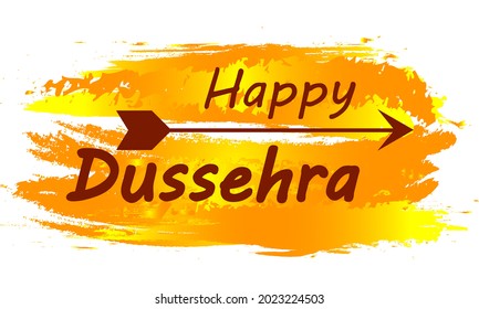 Dussehra happy holiday typography, vector art illustration.