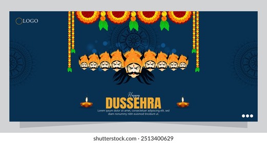 Dussehra é um festival hindu que simboliza o triunfo do bem sobre o mal, celebrado principalmente pela história épica da vitória de Lord Rama sobre o demônio rei Ravana.