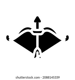 dussehra holiday glyph icon vector. dussehra holiday sign. isolated contour symbol black illustration