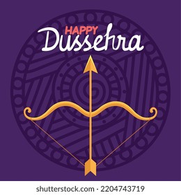 dussehra lettering and golden arch