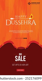 Dussehra, navratri, festival Angebotsvorlage, durga puja, Discount-Illustration, bieten Social Media Geschichte Cover Design Hintergrund