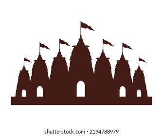 dussehra temple silhouette style icon