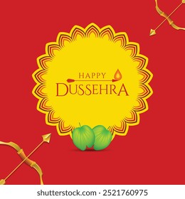 Dussehra, vijaya dashami ilustração vetorial design criativo, indian festival post design vetor, indian festive modelo de design de mídia social