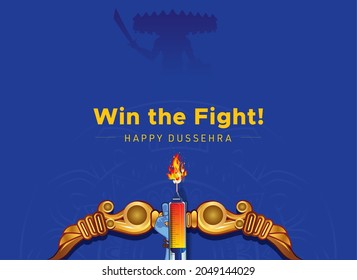 Dussehra vijayadashami festival concept and corona covid 19 vaccine