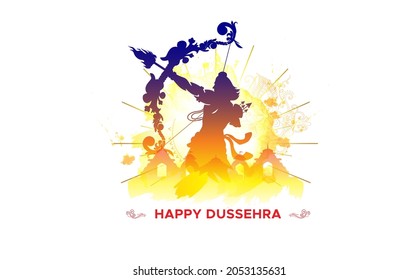 Dussehra Vijayadashami Festival Concept For Navratri And Durga Puja Celebration With Ram And Ravan Fight