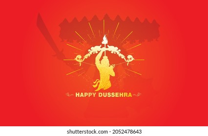 Dussehra vijayadashami festival concept with ram and ravan fighting