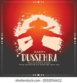 Dussehra Wishes Card With Raavan Being Killed