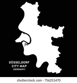 Dusseldorf, Germany city map vector