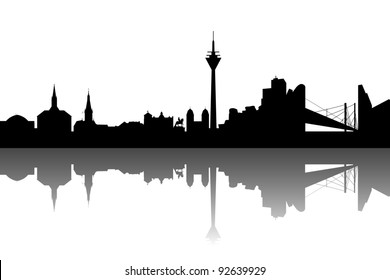 Dusseldorf silhouette abstract