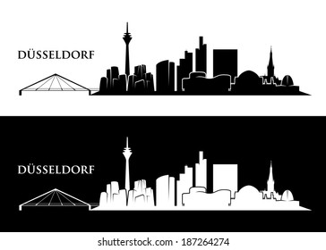 Dusseldorf skyline - vector illustration