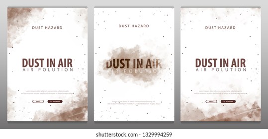 Dust in Air. Dust hazard. Polluted air. Vector Illustration