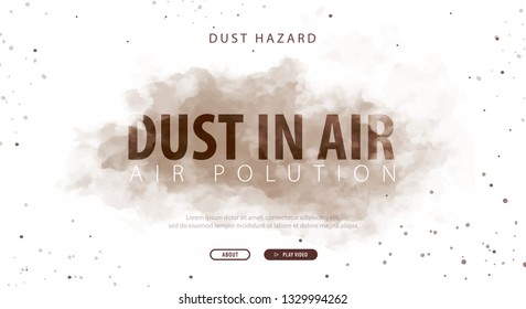 Dust in Air. Dust hazard. Polluted air. Vector Illustration