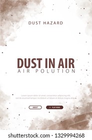 Dust in Air. Dust hazard. Polluted air. Vector Illustration
