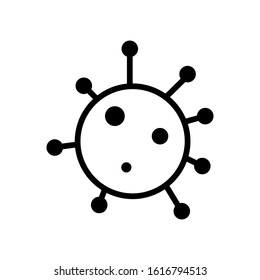Dust allergy linear icon. Allergic reaction to bacteria. Pathogen inhalation. Protozoan diseases. Colds. Thin line illustration. Contour symbol. Vector isolated outline drawing. EPS VECTOR 