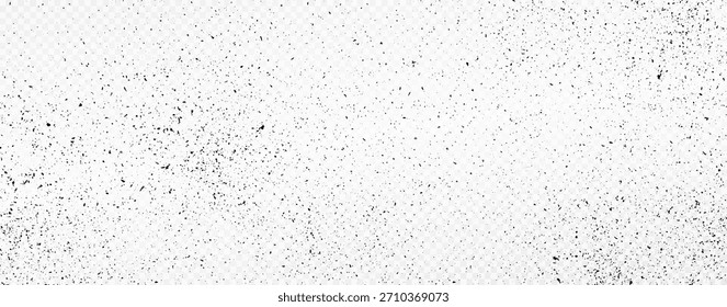 Fondo de polvo. Polvo micro negro aislado sobre fondo transparente. Textura de fondo grunge con pequeñas partículas negras ruidosas.
