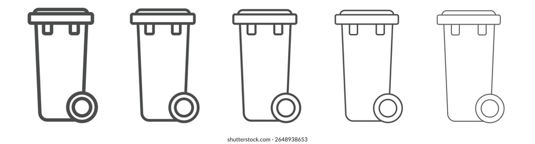 ícone de lixeira simples sinal de vetor isolado