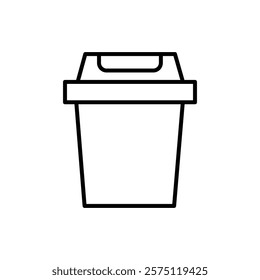 dust bin icon Simple outline illustration