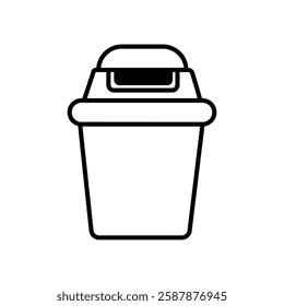 dust bin icon Simple outline illustration