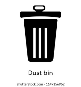 Dust bin icon vector isolated on white background for your web and mobile app design, Dust bin logo concept