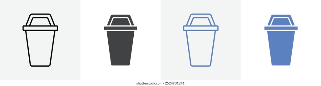 Conjunto de Vector de icono de cubo de polvo para el Web