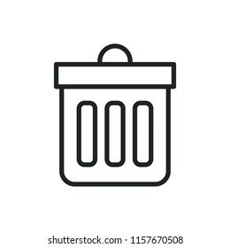 dust bin vector icon