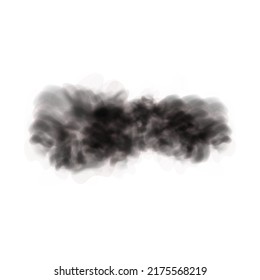 Dust Black Cloud With Dirt,cigarette Smoke, Smog, Soil And Sand  Particles. Realistic Vector Isolated On Transparent Background. Concept House Cleaning, Air Pollution,big Explosion.