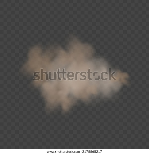 Dust\
black cloud with dirt,cigarette smoke, smog, soil and sand \
particles. Realistic vector isolated on transparent background.\
Concept house cleaning, air pollution,big\
explosion.