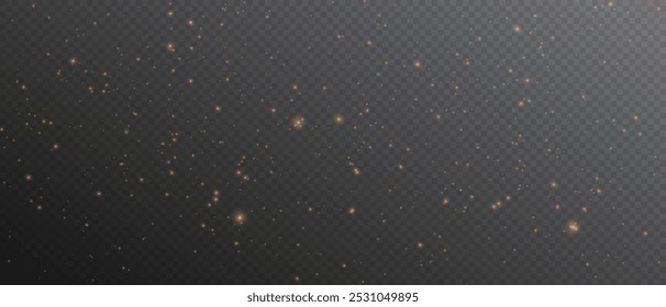 Dust. Bokeh Lights. Festive Designs. Christmas png dust light. Christmas background of shining dust. Spark overlay. Holiday powder dust for cards, invitations, banners, and ads.