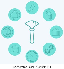 Dust brush vector icon sign symbol
