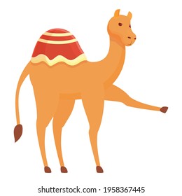 Staubkamelsymbol. Cartoon auf einem Staubsauger, Vektorsymbol für Webdesign einzeln auf weißem Hintergrund