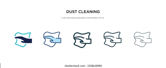 dust cleaning icon in different style vector illustration. two colored and black dust cleaning vector icons designed in filled, outline, line and stroke style can be used for web, mobile, ui