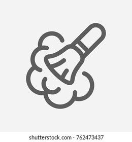 Dust cleaning icon line. Isolated symbol on laundry topic with cleaning icon and also mop clean and broom meaning vector illustration.