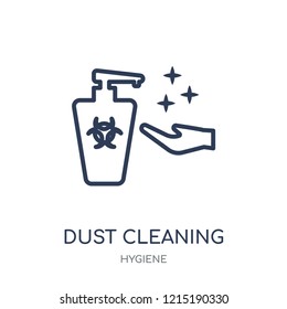 dust cleaning icon. dust cleaning linear symbol design from Hygiene collection. Simple outline element vector illustration on white background.