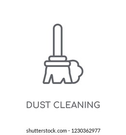 dust cleaning linear icon. Modern outline dust cleaning logo concept on white background from Hygiene collection. Suitable for use on web apps, mobile apps and print media.