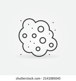 Dust Cloud in Air vector concept icon or sign in outline style