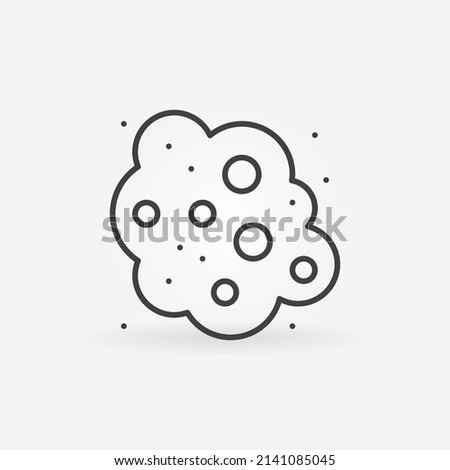 Dust Cloud in Air vector concept icon or sign in outline style
