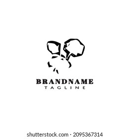 Design-Logo für Staubwolke-Design Symbol Schwarz, moderne einzelne Vektorgrafik