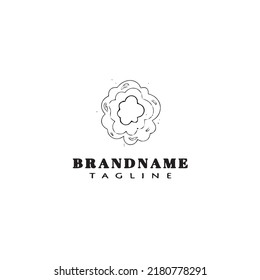 dust cloud cartoon design logo template icon black modern isolated vector